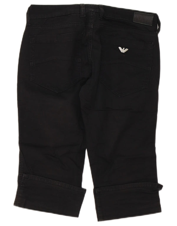 Jeans Capri da donna Armani W29 cotone nero medio