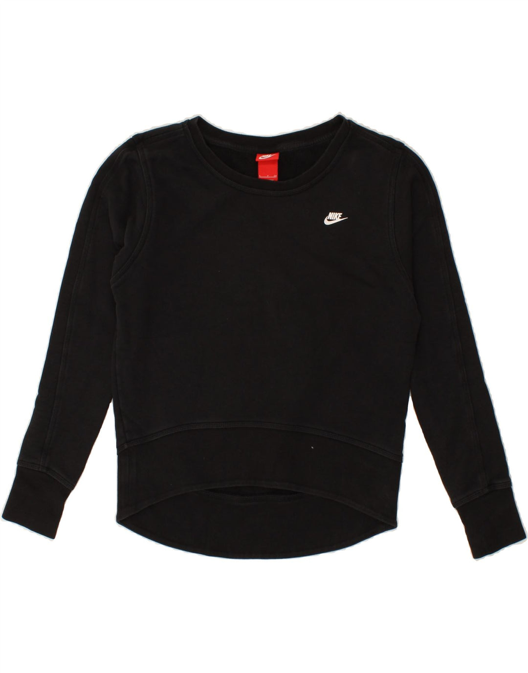 NIKE Womens Oversized Graphic Sweatshirt Jumper UK 10 Small Black Cotton Vintage Nike and Second-Hand Nike from Messina Hembry 