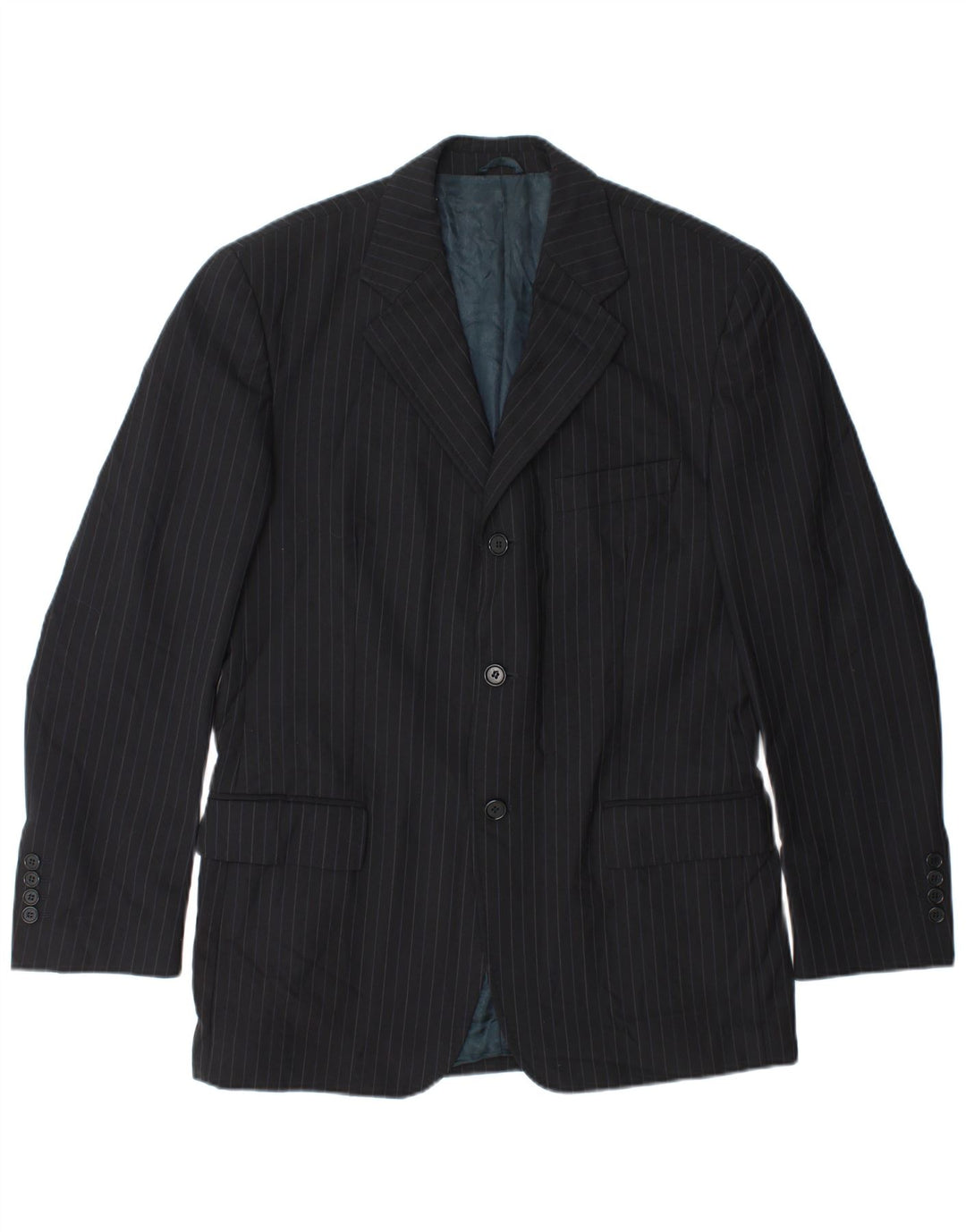 Giacca blazer da uomo a 3 bottoni BOGGI IT 50 grande lana a righe nere