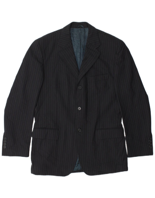 Giacca blazer da uomo a 3 bottoni BOGGI IT 50 grande lana a righe nere