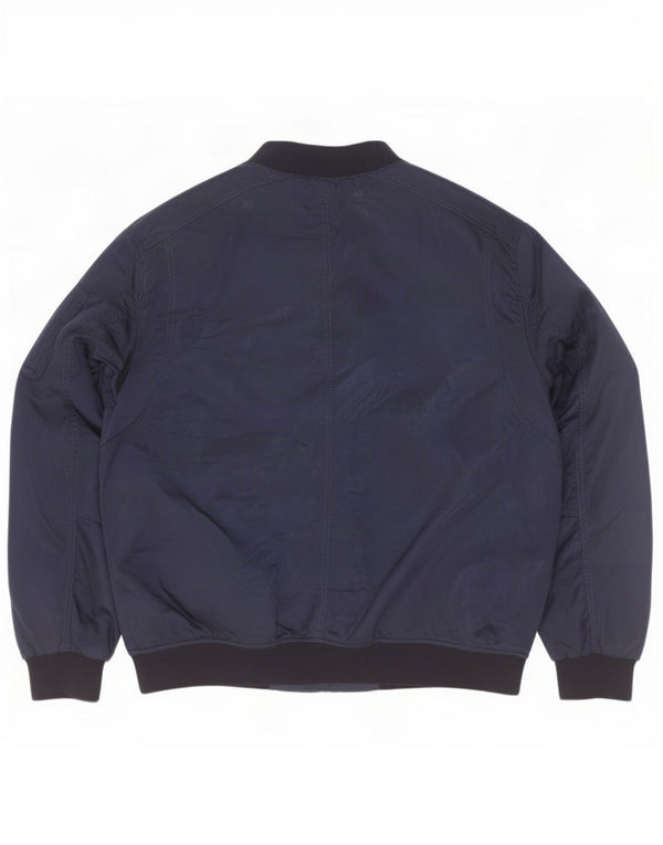 Giubbotto bomber da uomo Zara UK 44 2XL Poliestere color block blu navy