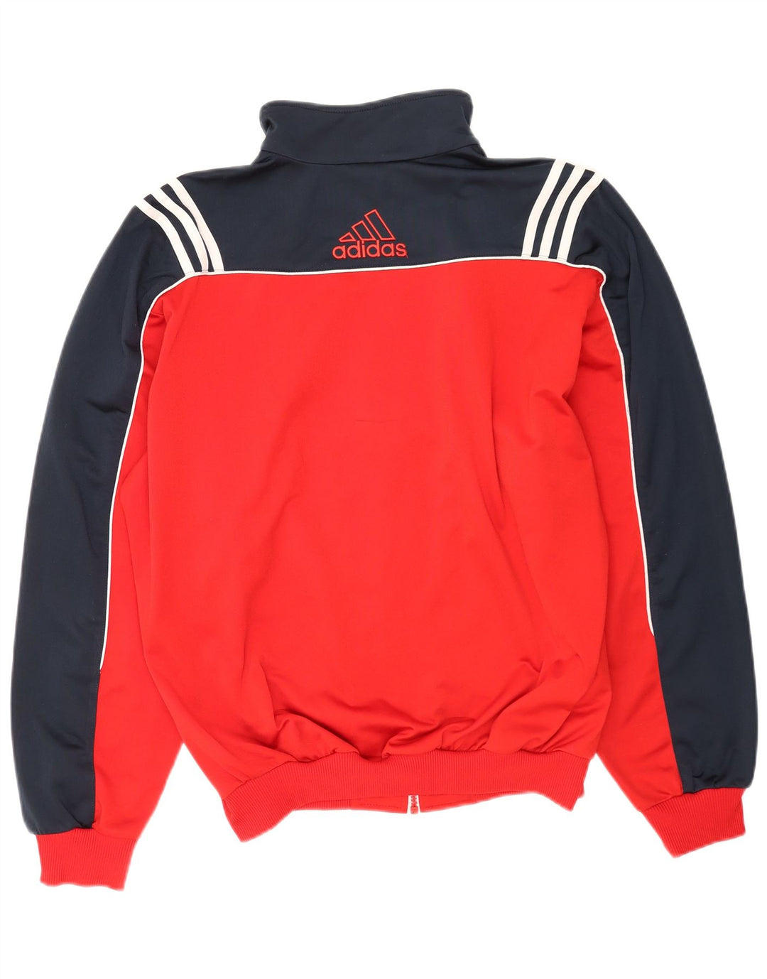 Giacca da tuta da uomo Adidas UK 44/46 Large Rosso Colourblock Poliestere