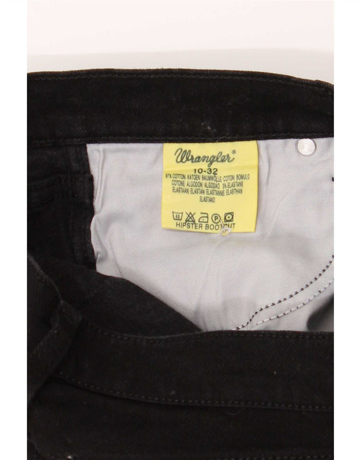 Jeans Wrangler da donna Hipster Bootcut US 10 medio W28 L32 cotone nero