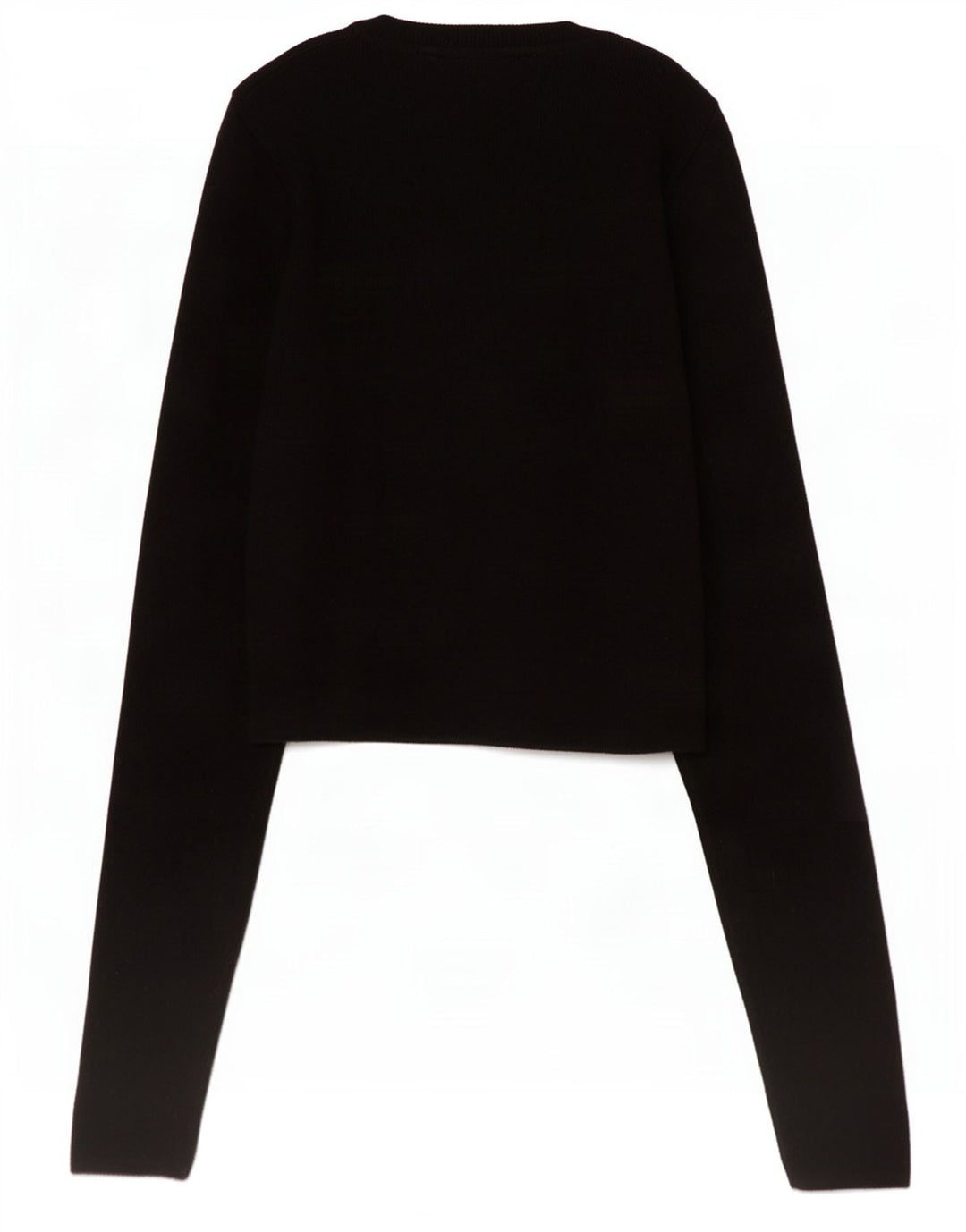 Top corto da donna Zara a maniche lunghe UK 8 piccolo in viscosa nera