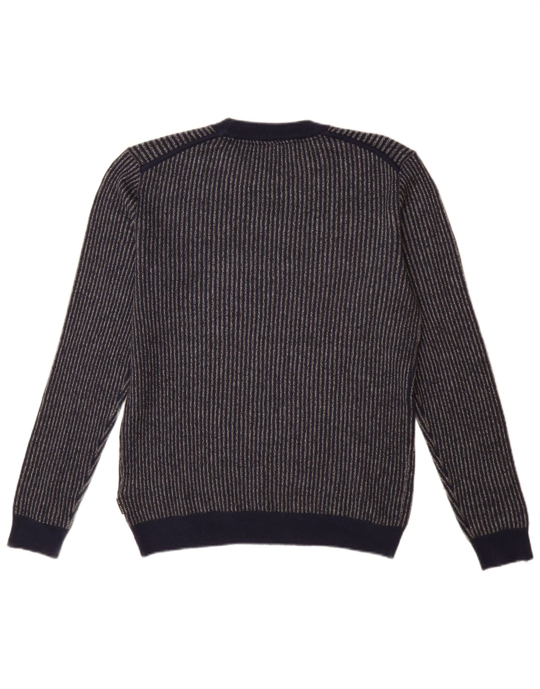 Maglione maglione girocollo da uomo Ted Baker taglia 2 piccolo a righe blu navy