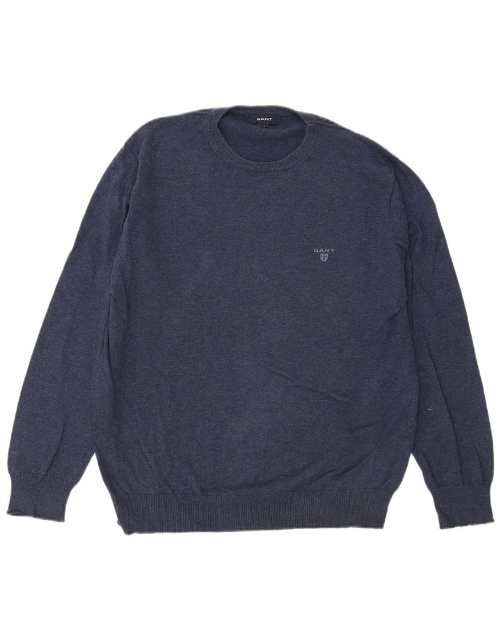 Gant Uomo Maglione Girocollo Maglione Grande Cotone Blu Navy