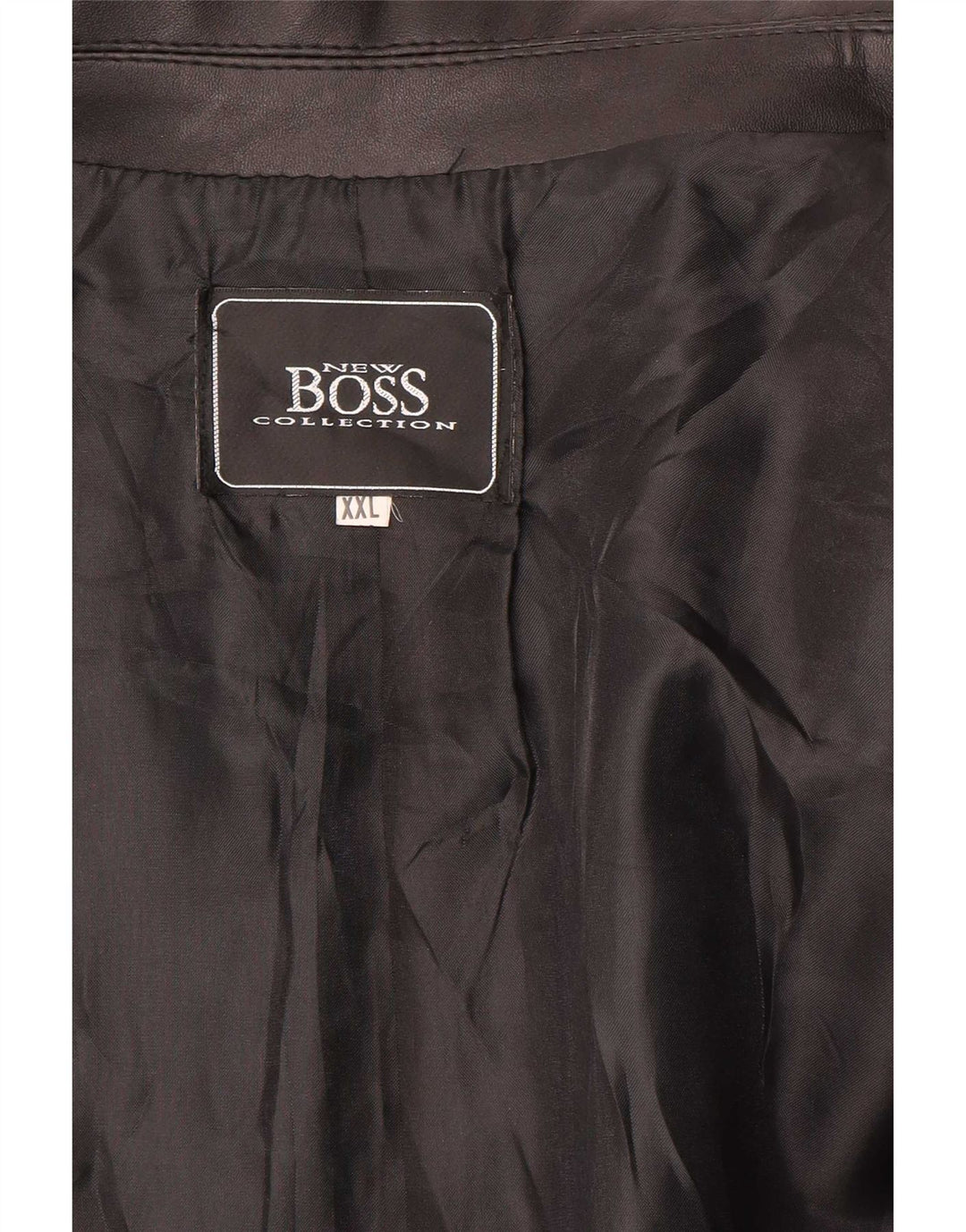 Giacca blazer in pelle da uomo a 4 bottoni Hugo Boss UK 44 2XL Nera