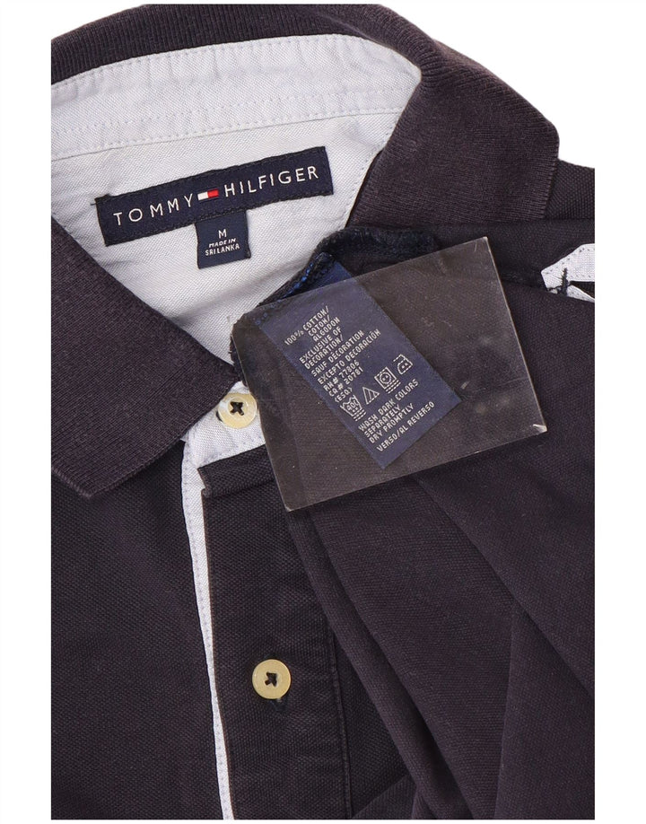 Polo da uomo Tommy Hilfiger media cotone blu navy