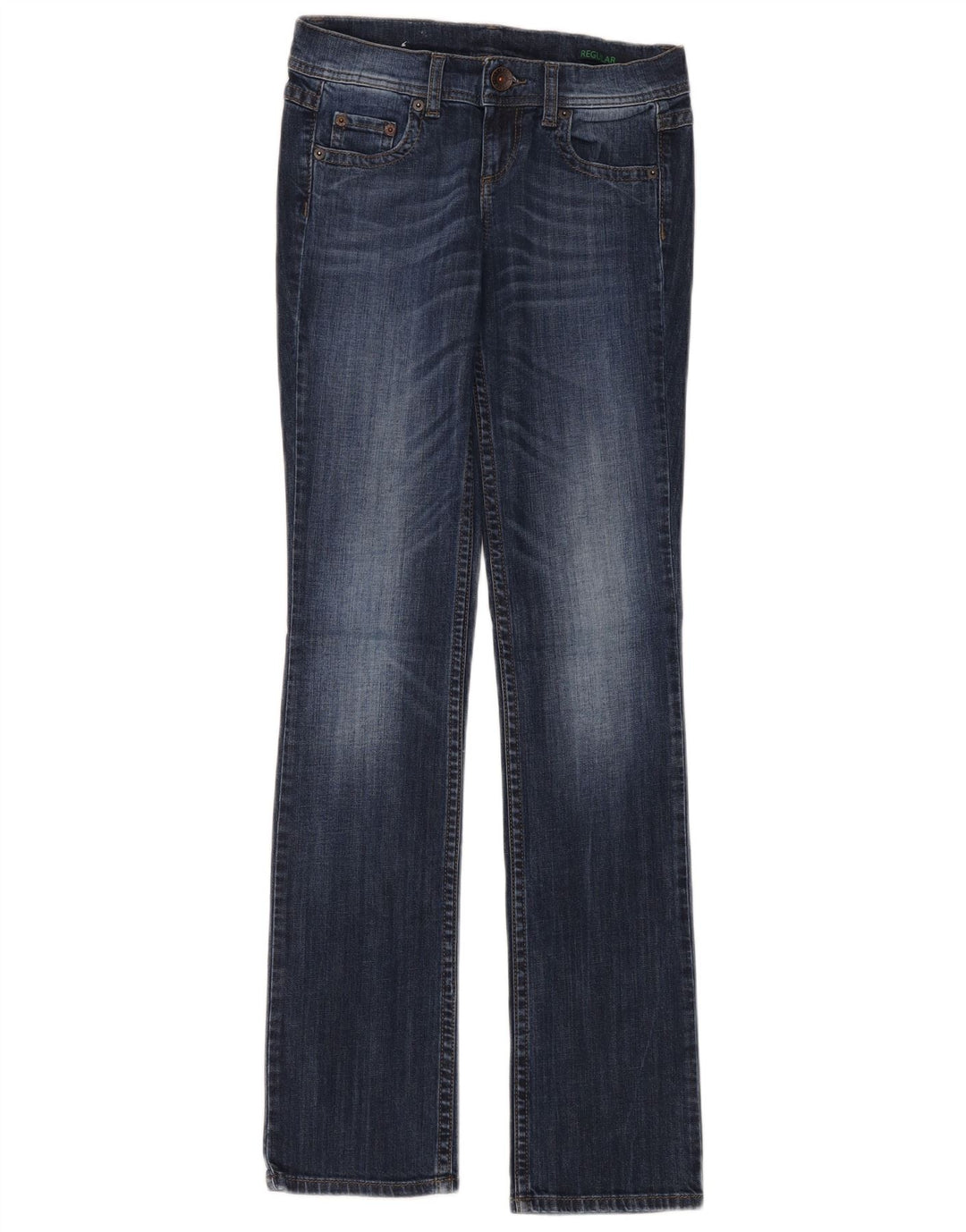 Jeans Bootcut da donna Benetton W26 L34 cotone blu