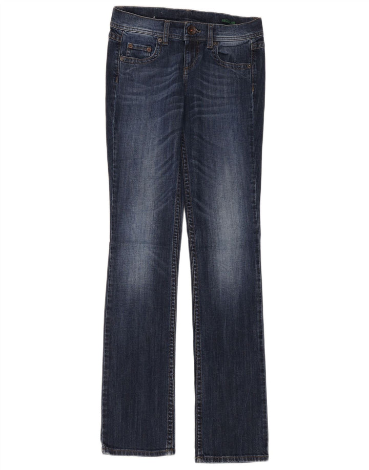 Jeans Bootcut da donna Benetton W26 L34 cotone blu