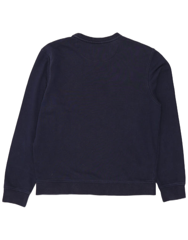 LACOSTE Felpa da uomo Maglione taglia 4 medio cotone blu navy
