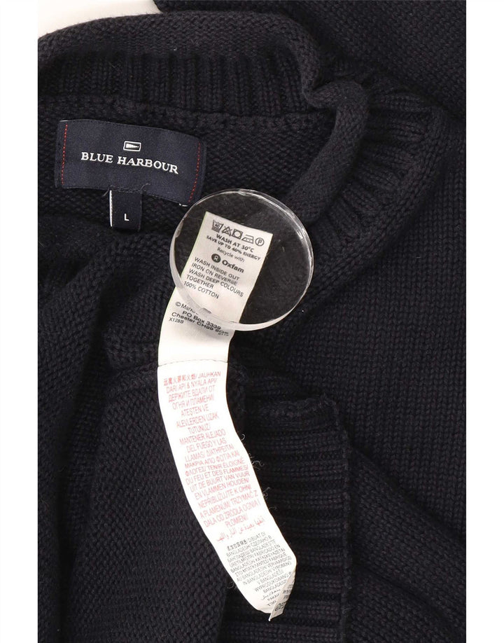Maglione maglione a collo alto da uomo Marks & Spencer grande blu navy