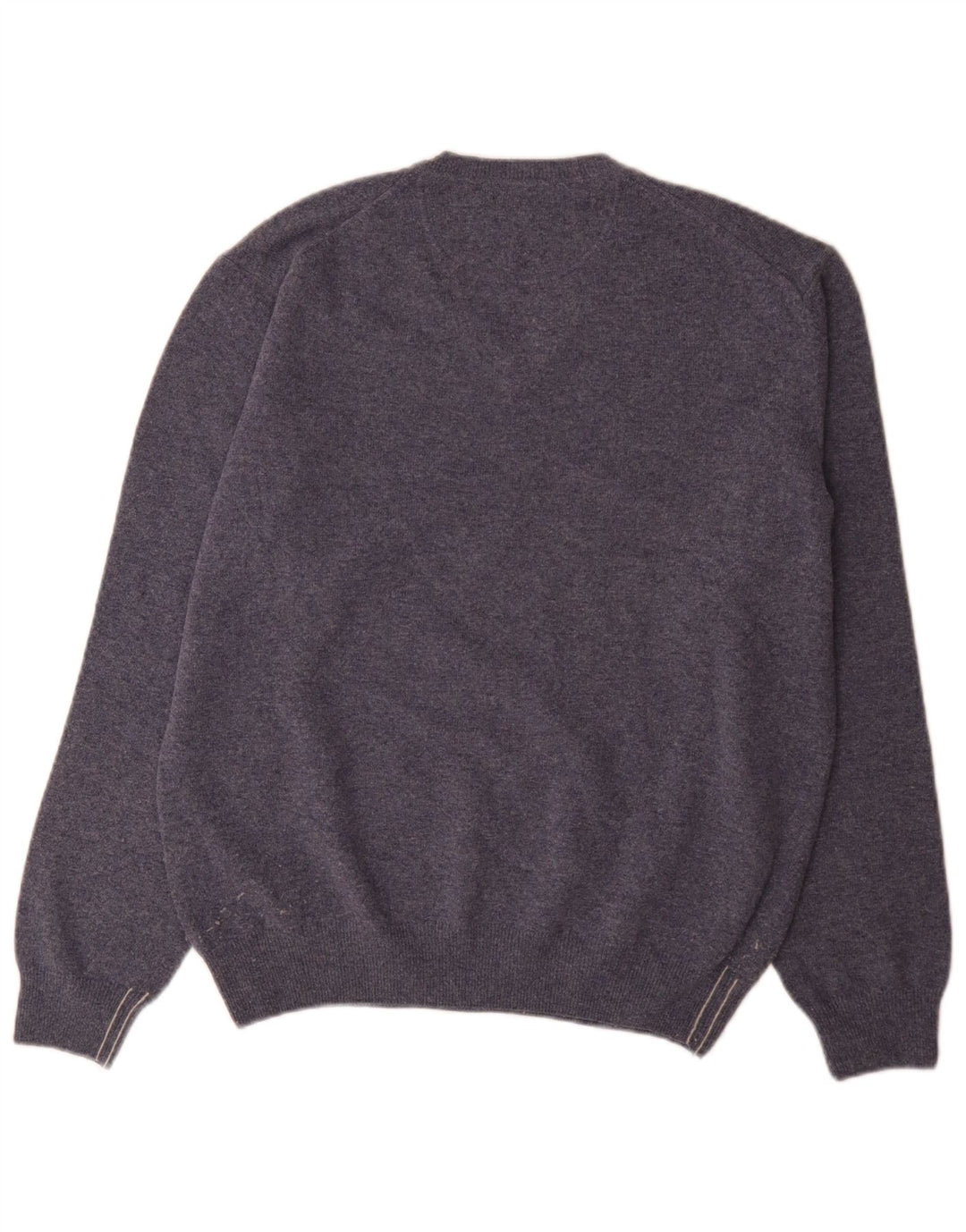 Marlboro Classics Maglione da uomo con scollo a V in lana blu medio