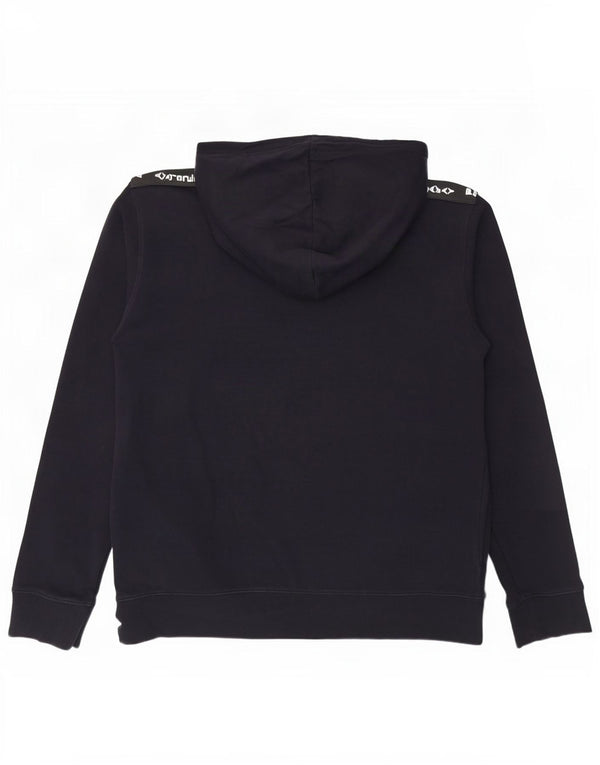 Felpa con cappuccio grafica da uomo Replay 2XL in cotone blu navy