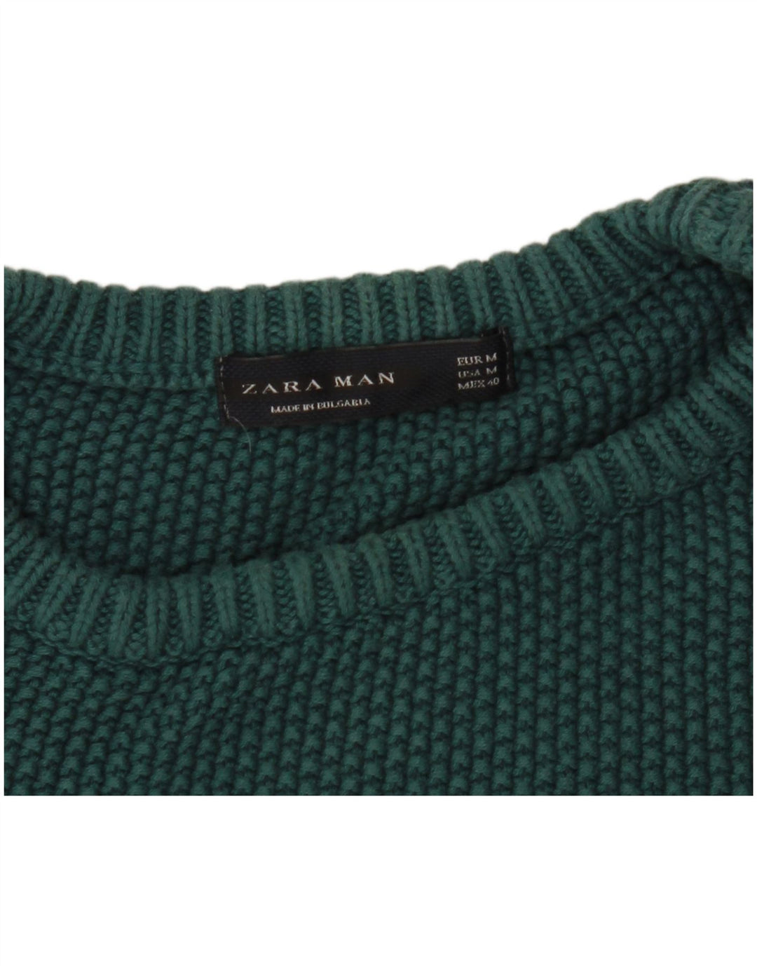 Maglione maglione girocollo da uomo Zara verde medio