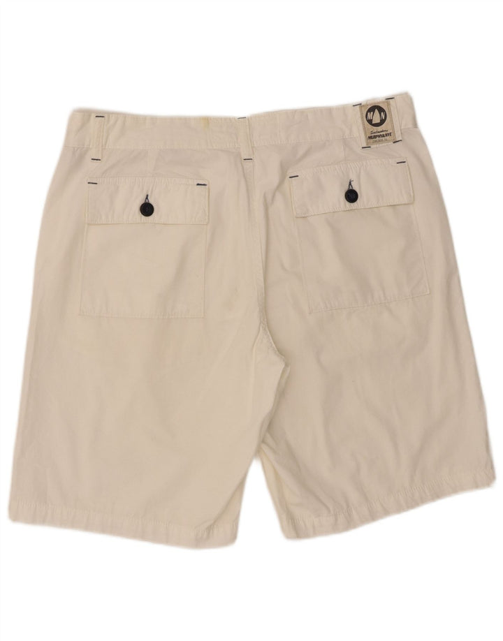 Pantaloncini chino da uomo Murphy & Nye W36 grandi in cotone bianco