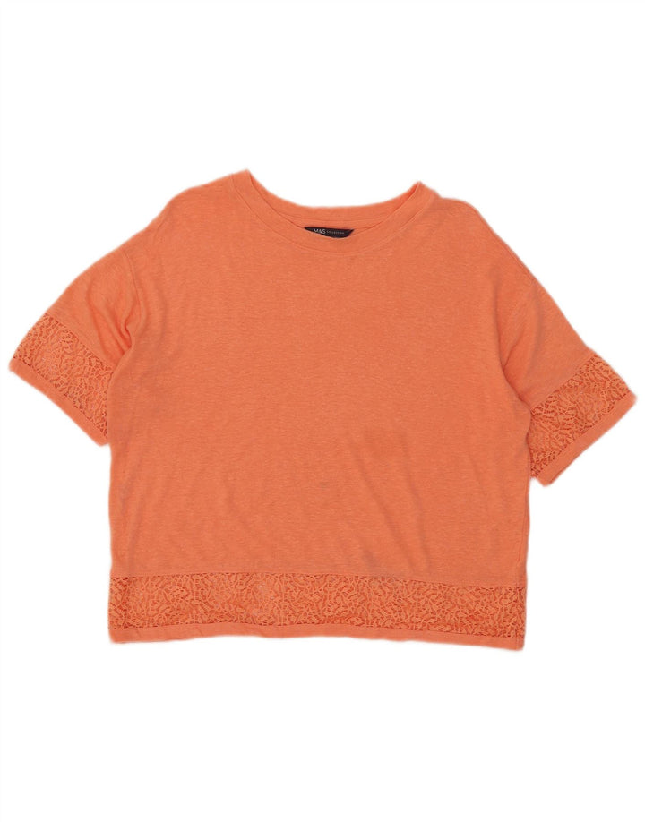 T-shirt corta oversize da donna Marks & Spencer Top UK 10 piccola arancione