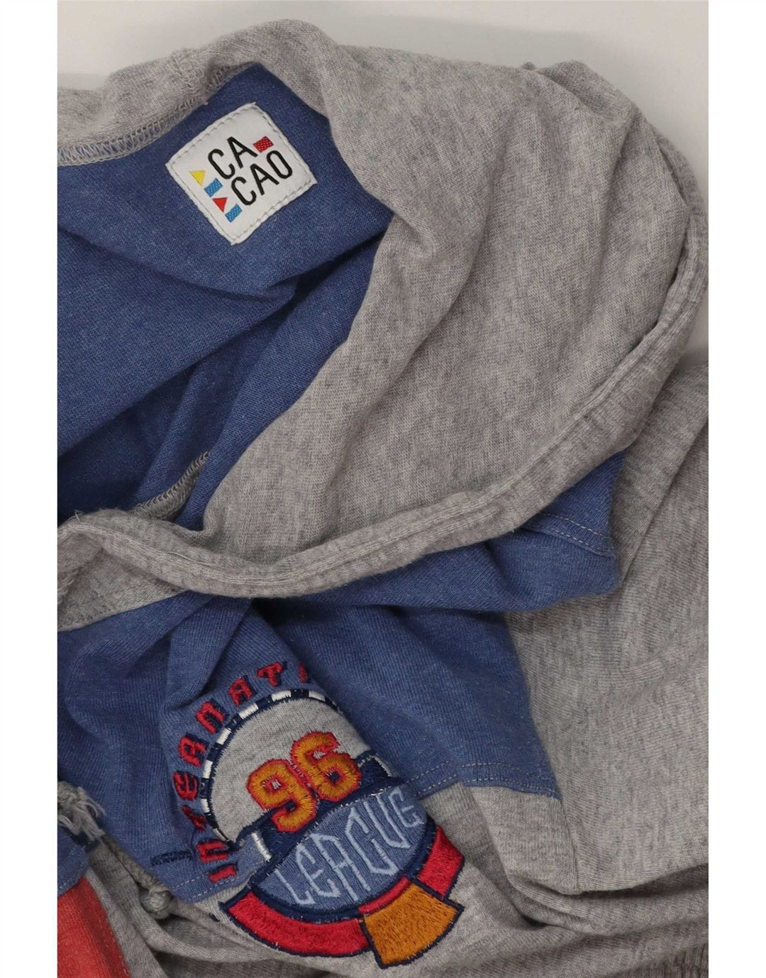Tuta corta da donna con cappuccio Cacao UK 14 Cotone color block grigio medio