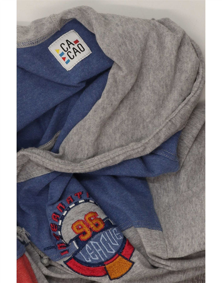 Tuta corta da donna con cappuccio Cacao UK 14 Cotone color block grigio medio
