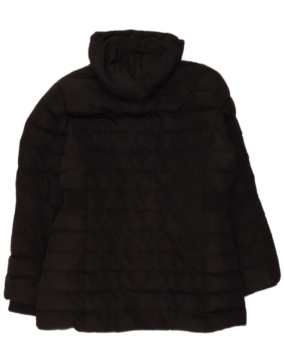 Cappotto imbottito con cappuccio da donna Kangol UK 16 grande poliestere nero