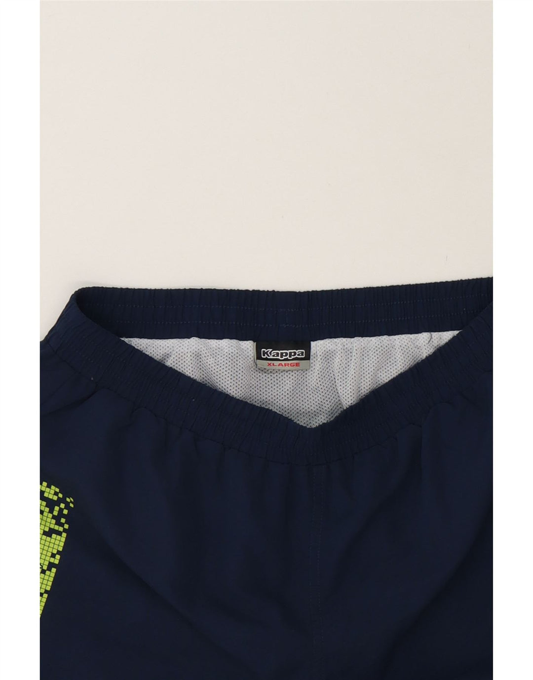 KAPPA Mens Graphic Sport Shorts XL Navy Blue Polyester Vintage Kappa and Second-Hand Kappa from Messina Hembry 