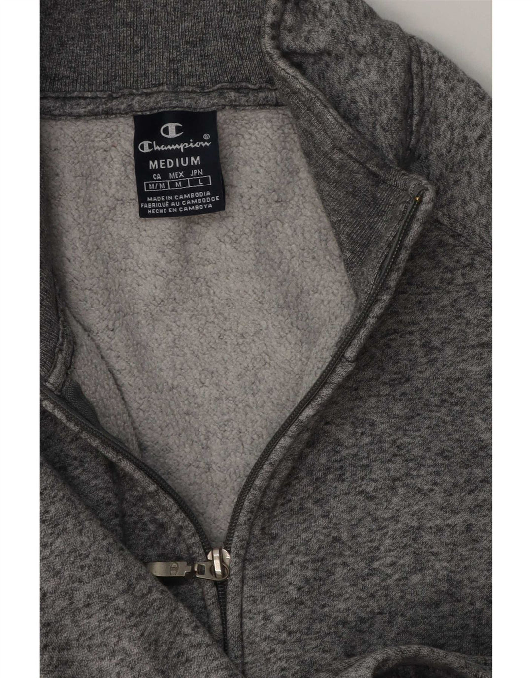Giacca da tuta da uomo Champion in cotone chiazzato grigio medio