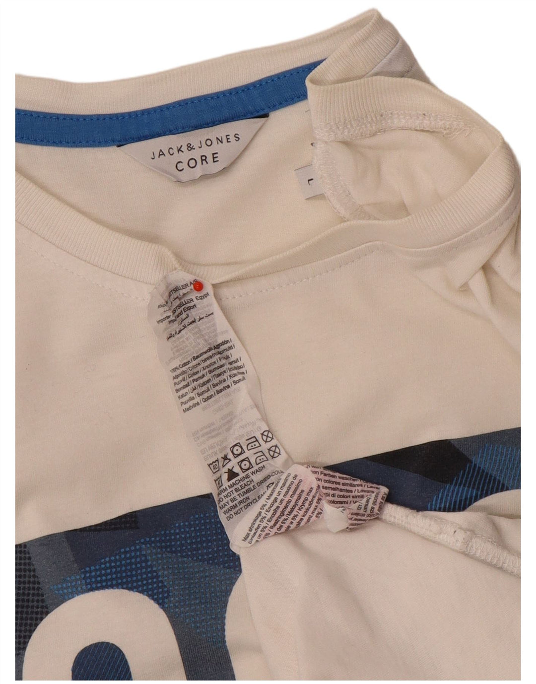 Jack & Jones T-shirt grafica da uomo grande in cotone bianco