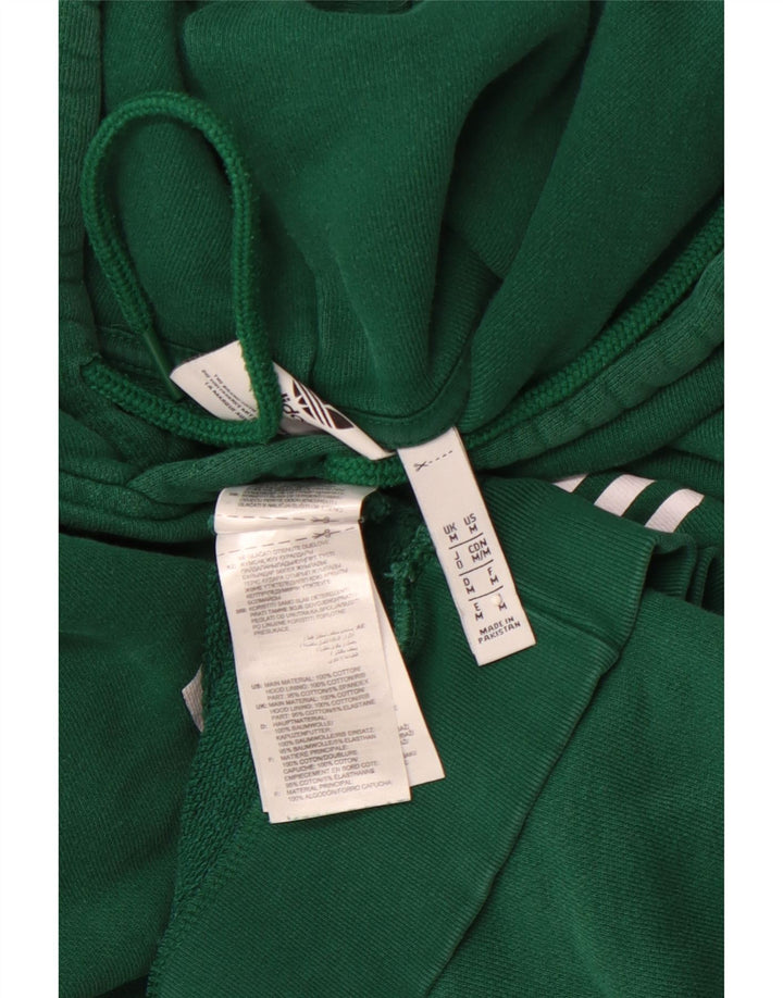 Maglione con cappuccio grafico da uomo ADIDAS in cotone verde medio