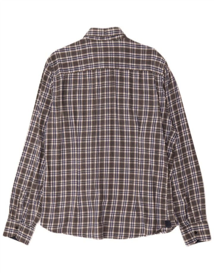 Camicia in flanella da uomo Yes Zee 2XL Cotone a quadri grigio