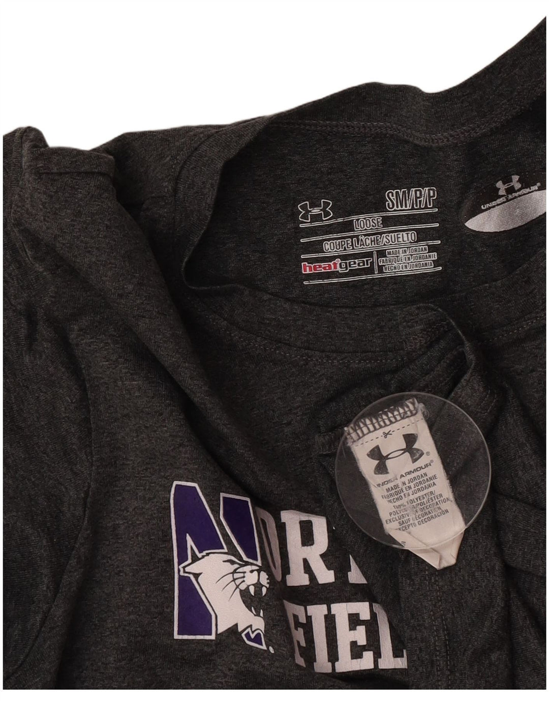 Maglietta grafica da donna Under Armour Top UK 10 piccola grigia