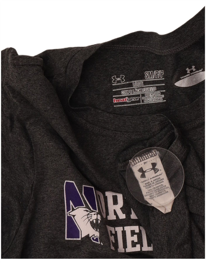 Maglietta grafica da donna Under Armour Top UK 10 piccola grigia