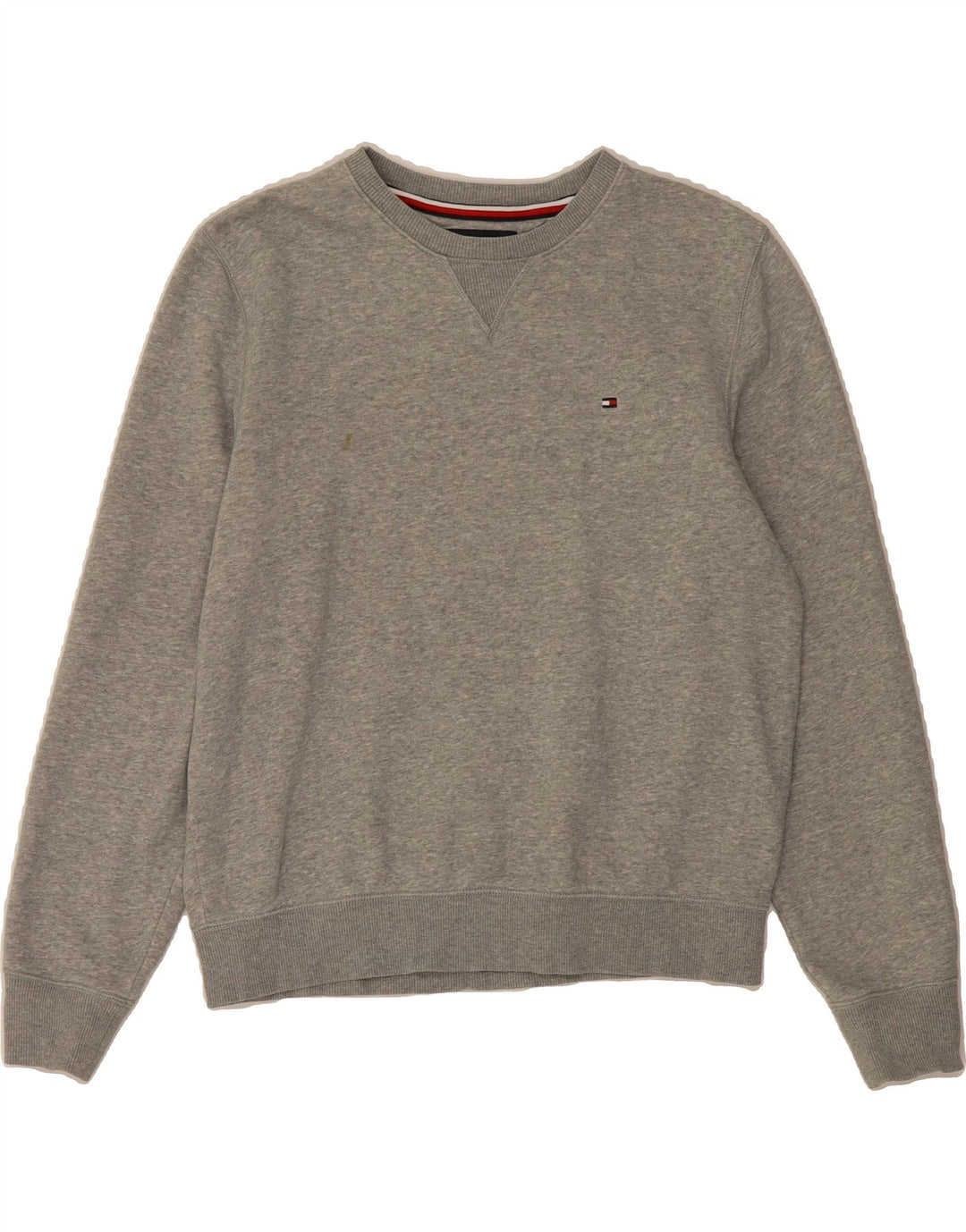 TOMMY HILFIGER Mens Sweatshirt Jumper Medium Grey Vintage Tommy Hilfiger and Second-Hand Tommy Hilfiger from Messina Hembry 