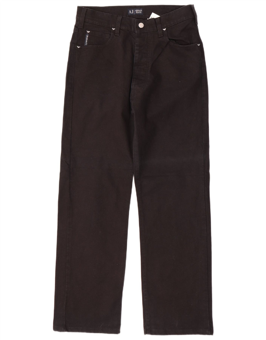 Jeans dritti da uomo ARMANI W30 L30 cotone nero