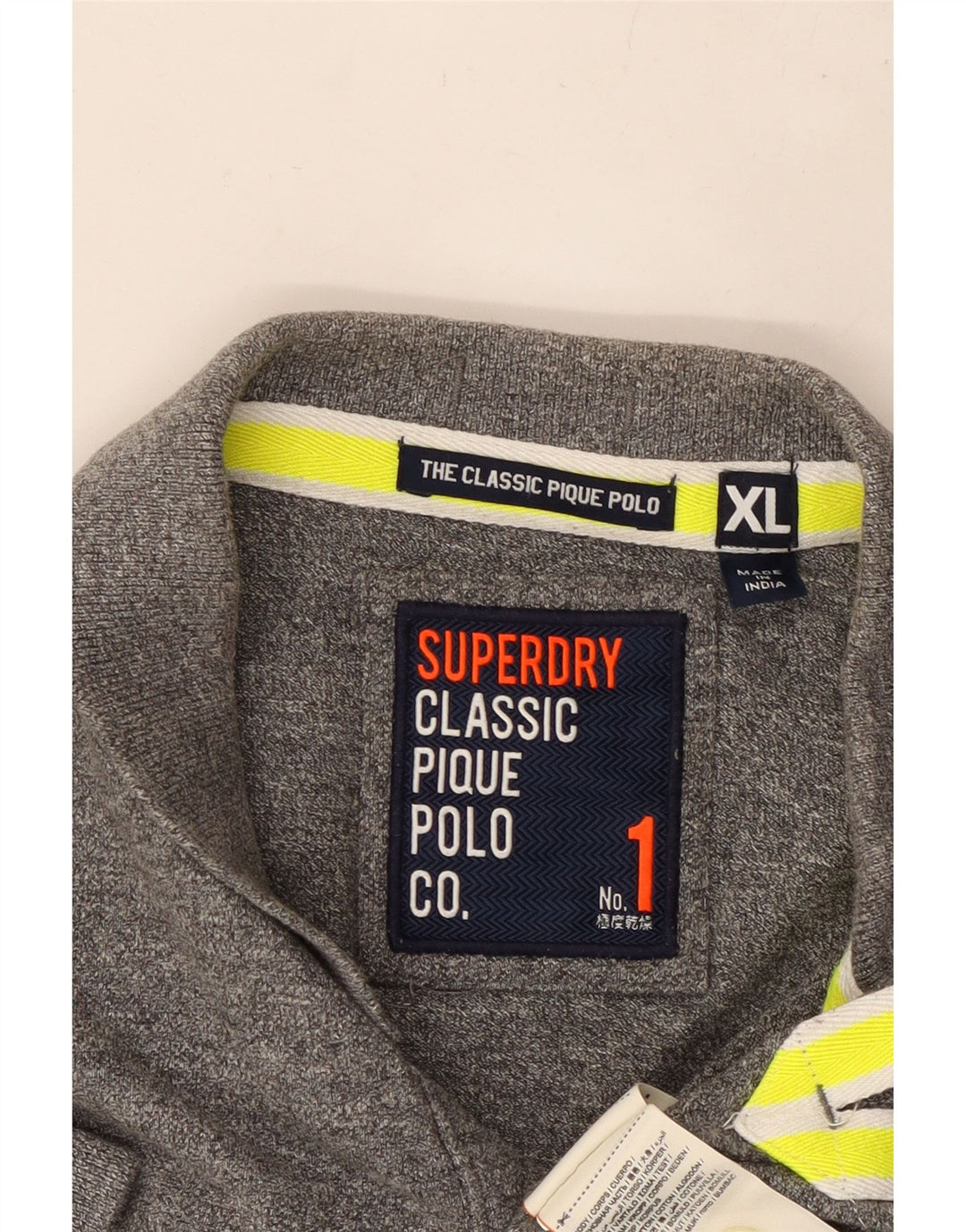 Polo da uomo SUPERDRY XL in cotone grigio