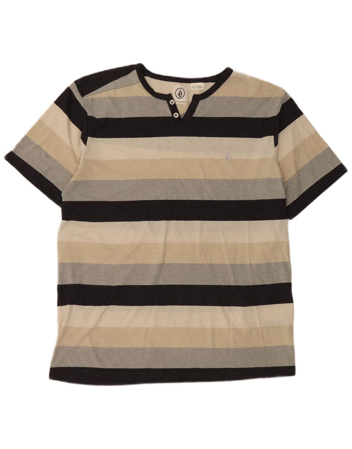 T-shirt da uomo Volcom Top grande in cotone a righe multicolori
