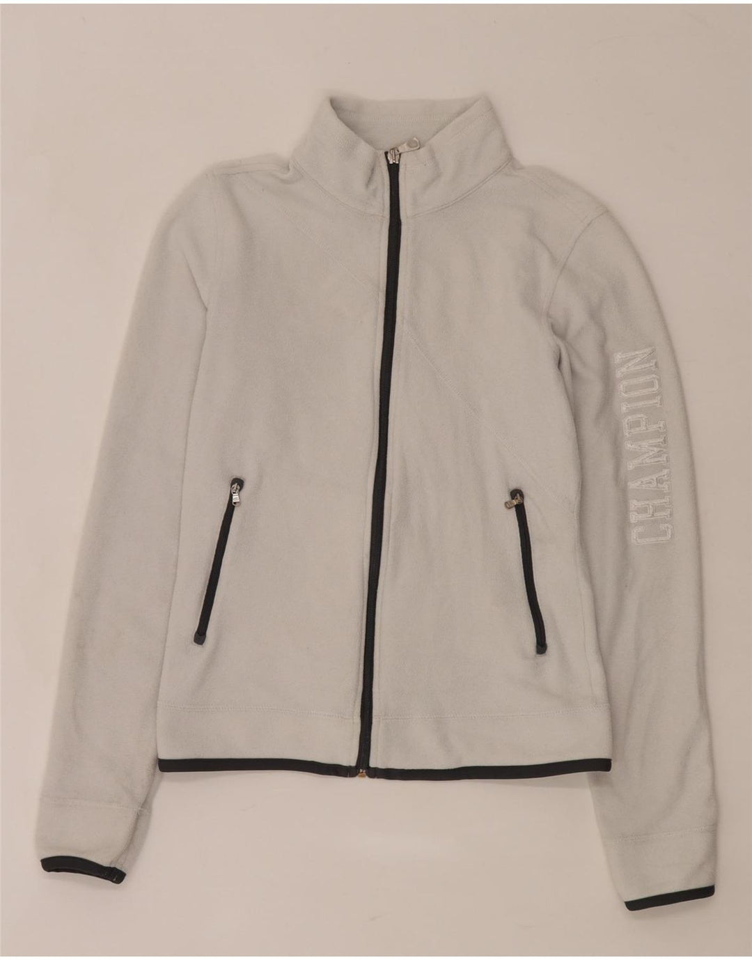 Giacca in pile grafica da donna Champion UK 10 Small Poliestere bianco