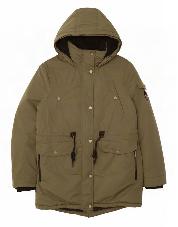 Giacca parka da donna con cappuccio Superdry UK 8 Small Khaki Poliestere