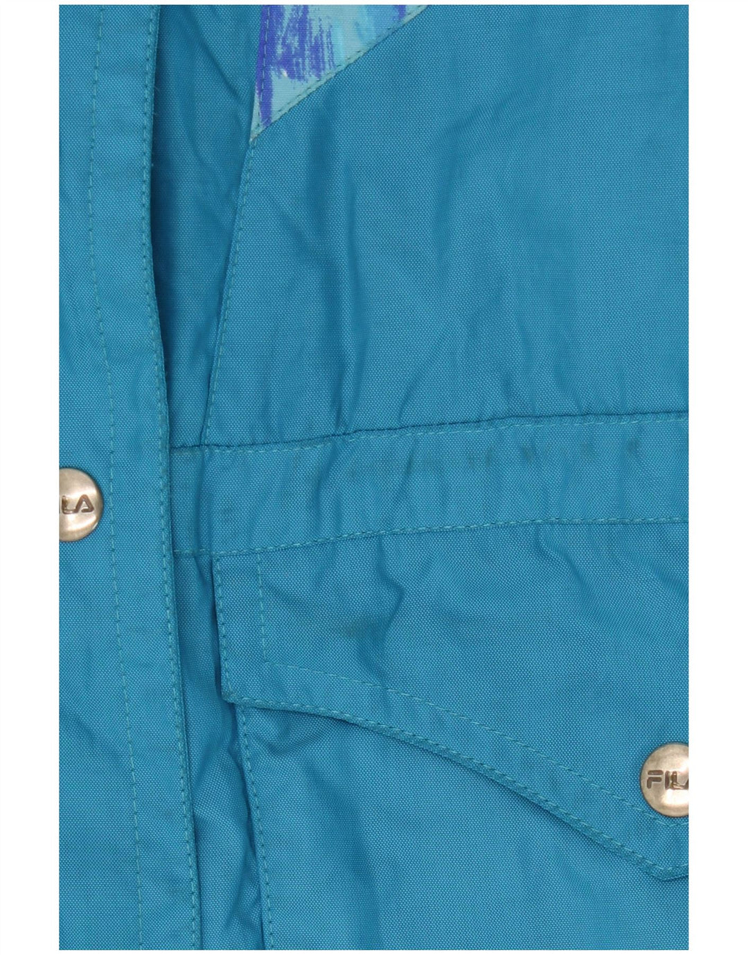 FILA Salopette da sci da donna con cappuccio Set 2 pezzi IT 46 Large Blu geometrico