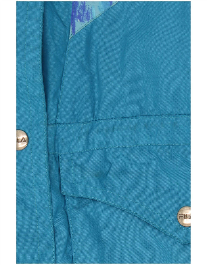 FILA Salopette da sci da donna con cappuccio Set 2 pezzi IT 46 Large Blu geometrico