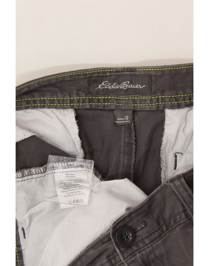 EDDIE BAUER Womens Chino Shorts US 12 Large W34 Grey Cotton Vintage Eddie Bauer and Second-Hand Eddie Bauer from Messina Hembry 