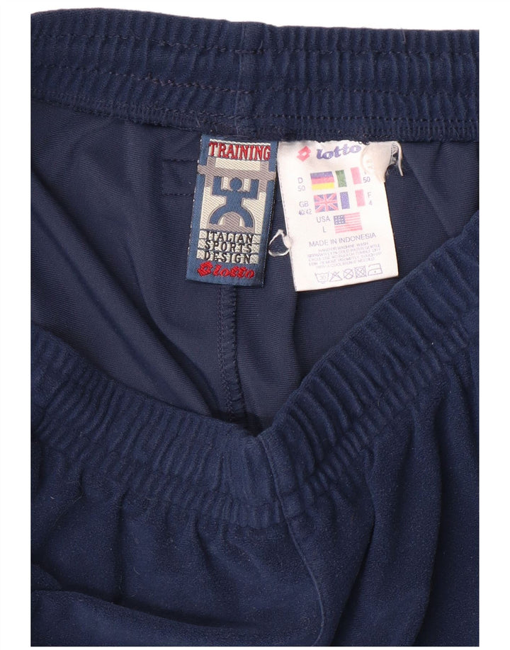 Pantaloni da tuta da allenamento in pile da uomo LOTTO UK 40/42 Medio Blu Navy