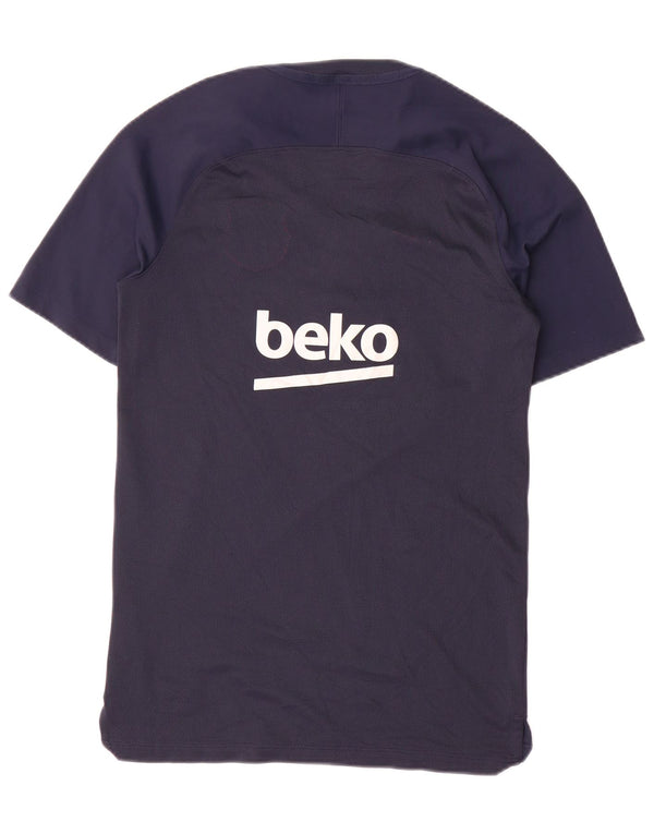 T-shirt grafica Nike FCB da uomo, piccola, in poliestere a blocchi di colore blu navy
