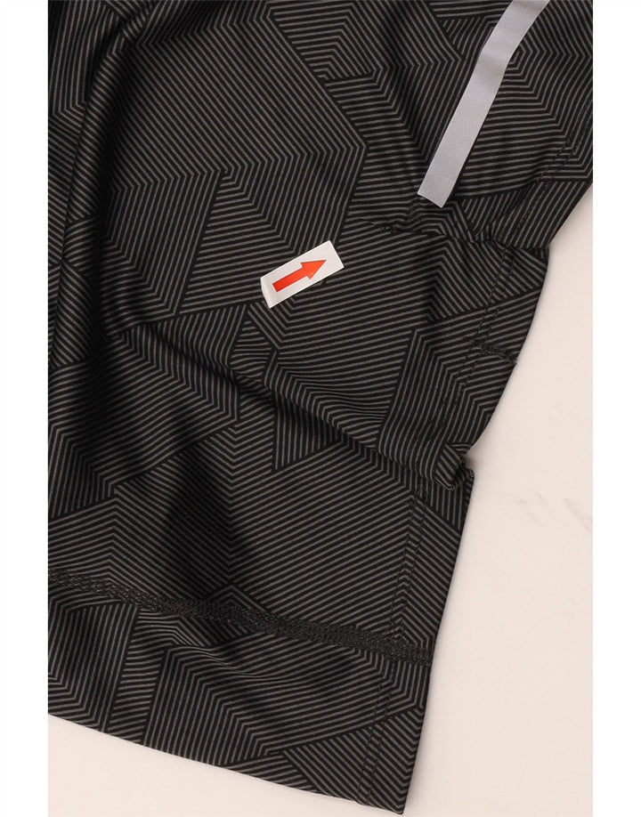 T-shirt Nike Dri Fit da uomo, grande, in poliestere geometrico nero