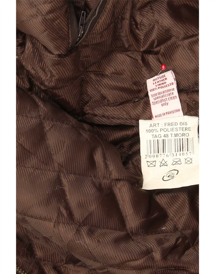 Giacca in pelle da uomo On Spirit IT 48 Marrone medio