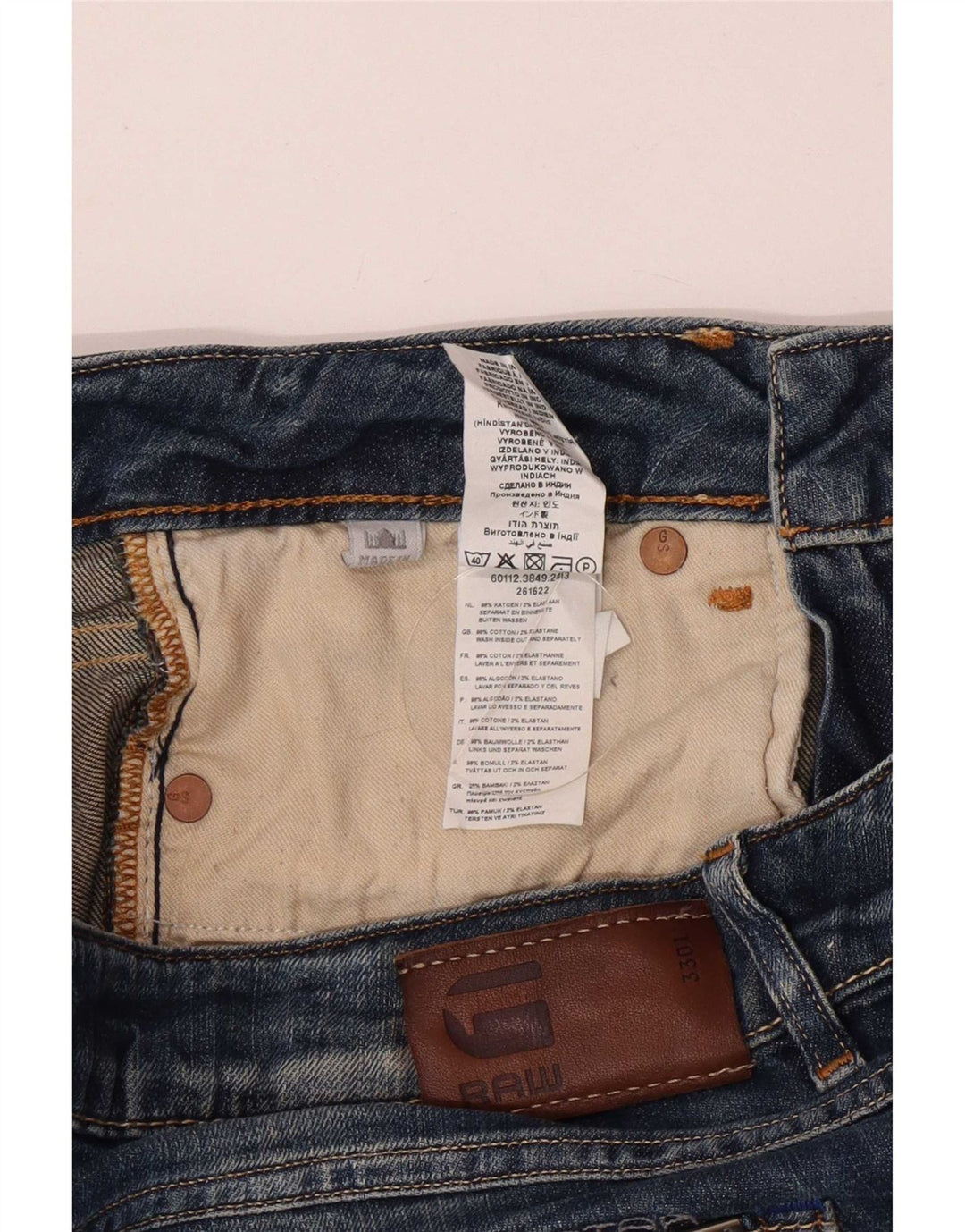 Jeans dritti da donna G-Star W30 L30 cotone blu