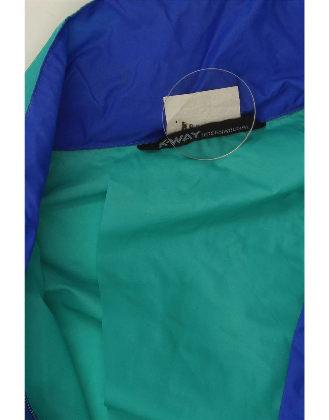 Giacca antipioggia da uomo con cappuccio K-Way UK 38 Poliammide color block verde medio