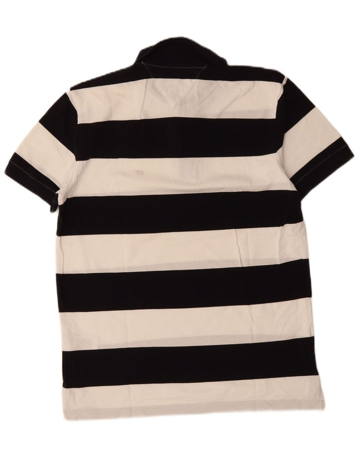 Polo da uomo Tommy Hilfiger vestibilità regolare in cotone a righe nere medie