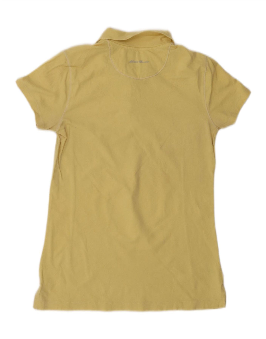 Polo alta da donna Eddie Bauer UK 12 cotone giallo medio