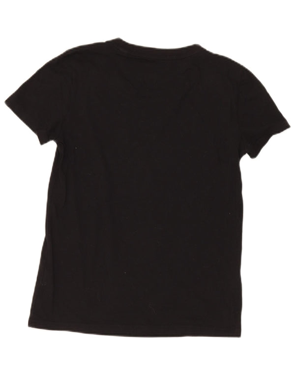 T-shirt grafica da donna Adidas Top UK 8/10 piccola in cotone nero