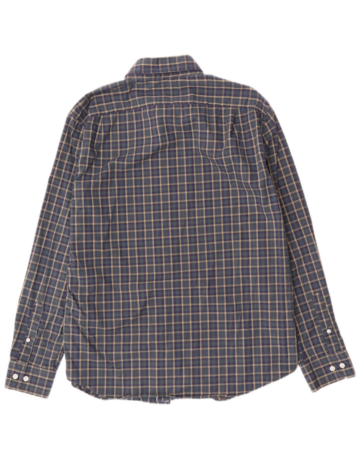 Camicia da uomo Nautica Large in cotone a quadri blu navy
